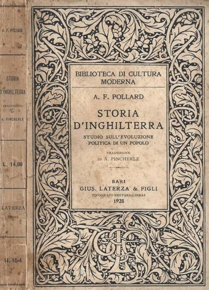 Storia d'Inghilterra - copertina
