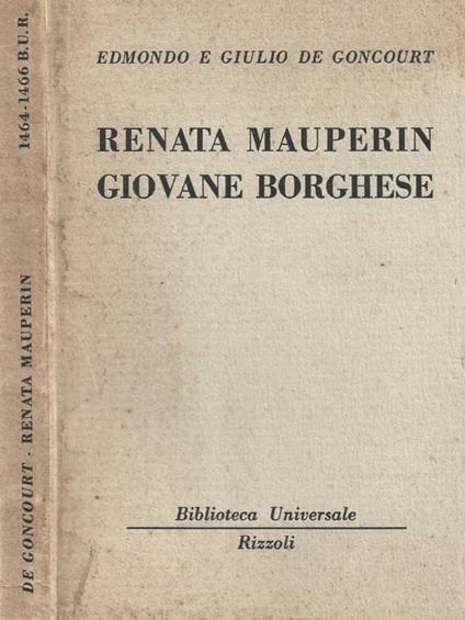 Renata Mauperin/Giovane Borghese - copertina