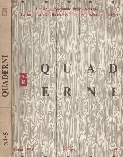 Quaderni ISRDS. N. 4-5 - copertina