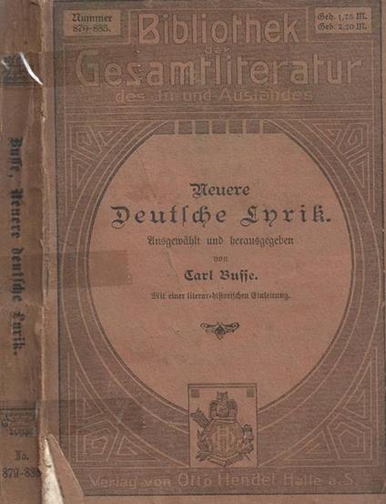Neuere Deutsche Lyrik - copertina