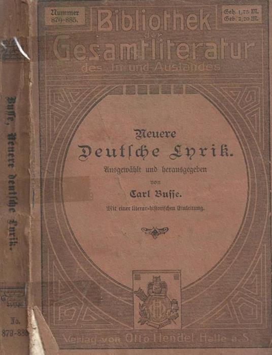 Neuere Deutsche Lyrik - copertina