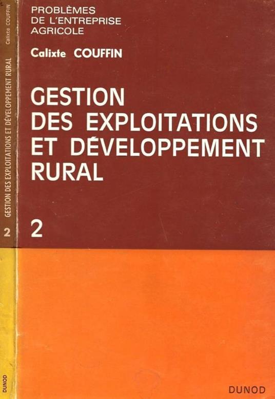 Gestion des exploitations et developpement rural - copertina