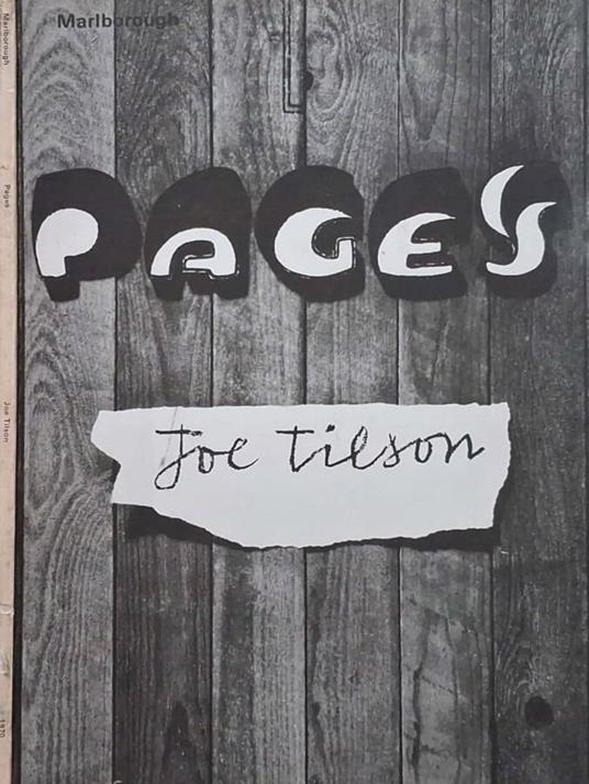 Pages. Joe Tilson. Recent work. March-April 1970. Catalogo n - copertina