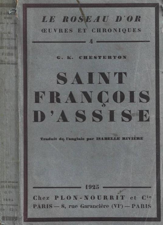 Saint Francois d'Assise - copertina