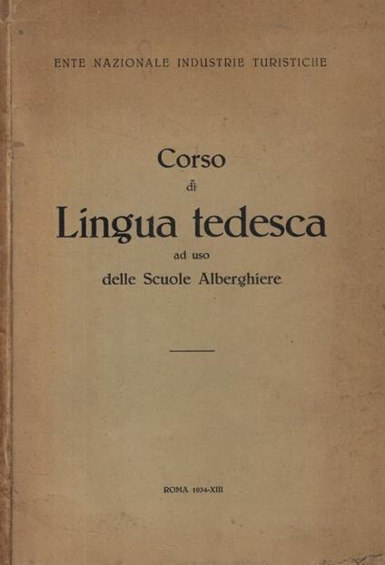 Corso di Lingua Tedesca ad uso delle Scuole Alberghiere - copertina
