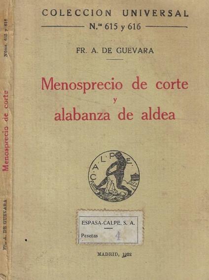 Menosprecio de corte y alabanza de aldea - copertina