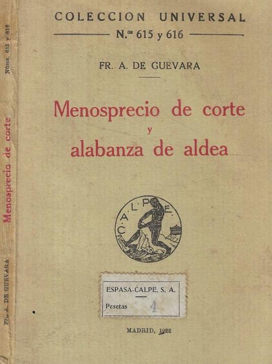 Menosprecio de corte y alabanza de aldea - copertina