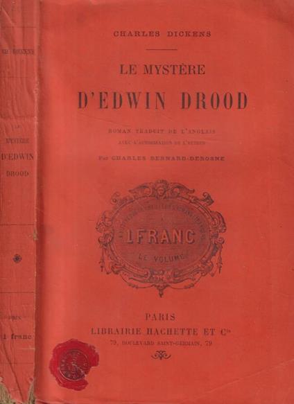 Le mystère d' Edwin Drood - Charles Dickens - copertina