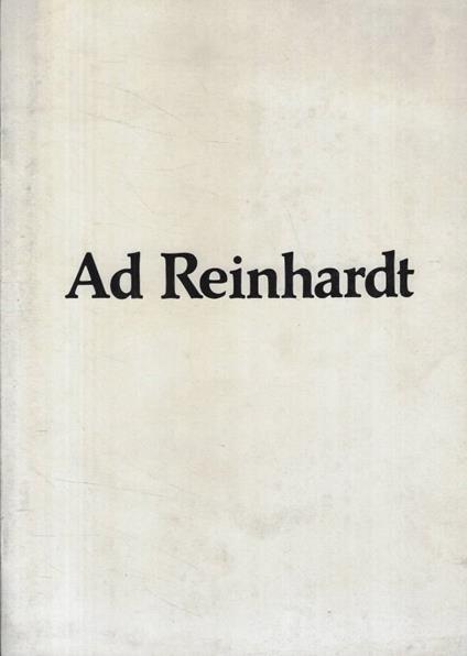 Ad Reinhardt - copertina