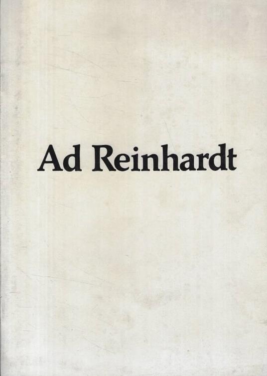 Ad Reinhardt - copertina