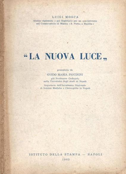 La nuova luce - Luigi Mosca - copertina