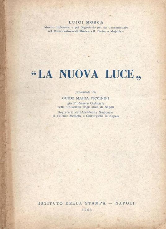 La nuova luce - Luigi Mosca - copertina