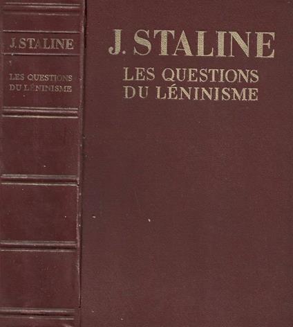 Les questions du leninisme - copertina