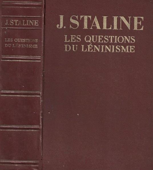 Les questions du leninisme - copertina