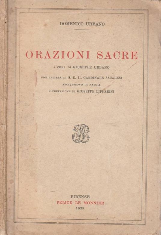 Orazioni sacre - copertina