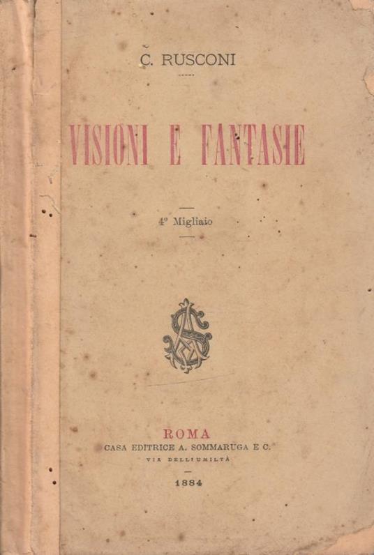 Visioni e fantasie - copertina