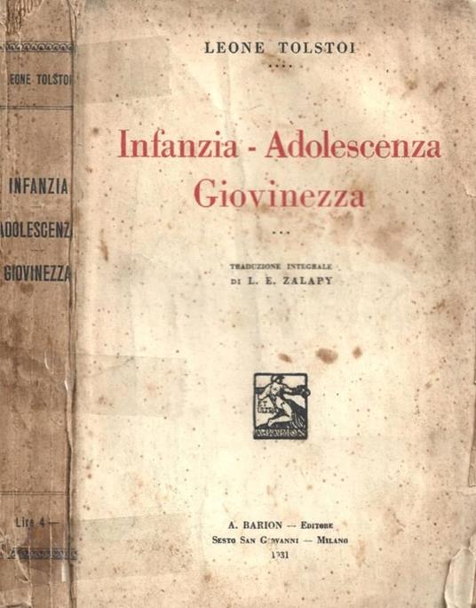 Infanzia - Adolescenza - Giovinezza - copertina