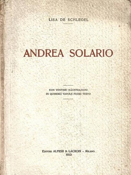 Andrea Solario - copertina