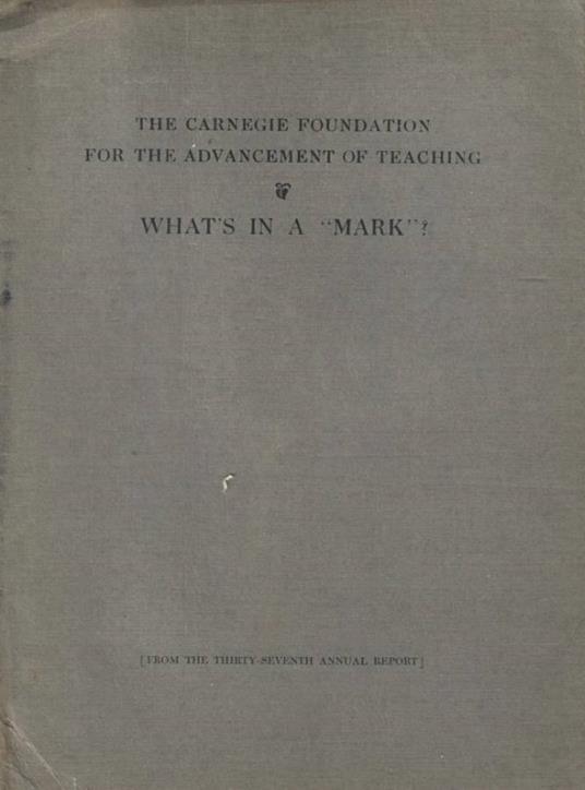 What's in a "Mark - copertina