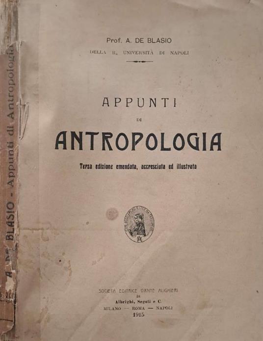 Appunti di antropologia - copertina