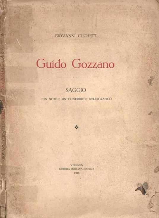 Guido Gozzano - copertina