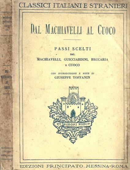Dal Machiavelli al Cuoco. Passi scelti dal Machiavelli, Guic - copertina