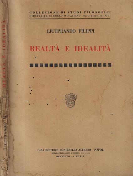 Realtà e idealità - copertina