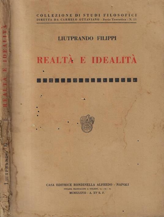 Realtà e idealità - copertina