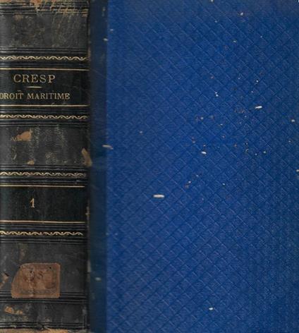 Cours de droit maritime Vol. I - copertina