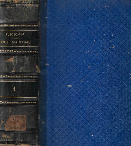 Cours de droit maritime Vol. I - copertina
