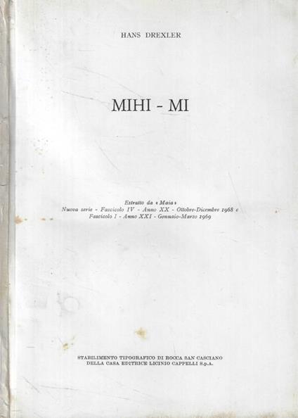 Mihi-Mi - copertina