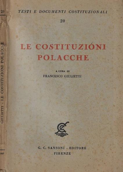 Le costituzioni polacche - copertina
