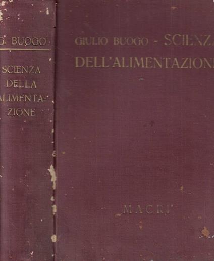 Scienza della alimentazione - copertina