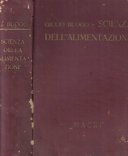 Scienza della alimentazione - copertina