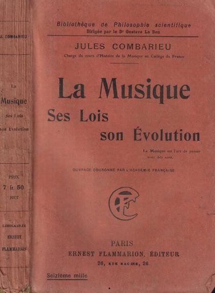 La musique - Jules Combarieu - copertina