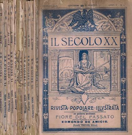 Il secolo XX n. 1-2-4-5-6-7-8-9-10-11-12 Anno 1906 - copertina