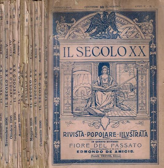 Il secolo XX n. 1-2-4-5-6-7-8-9-10-11-12 Anno 1906 - copertina