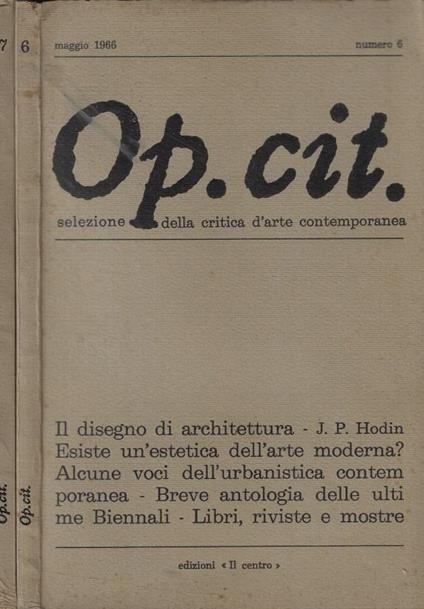 Op. cit. n. 6-7 Anno 1966 - copertina