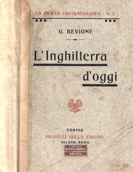 L'Inghilterra d'oggi - copertina