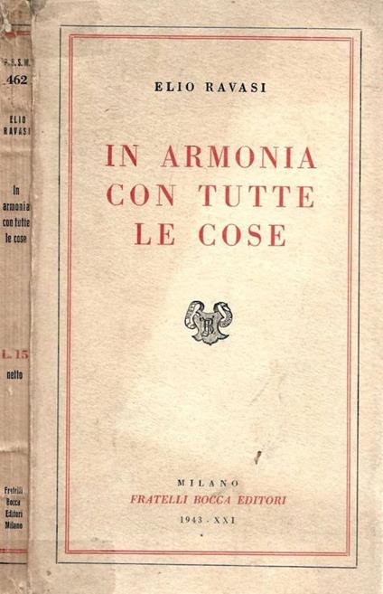 In armonia con tutte le cose - copertina