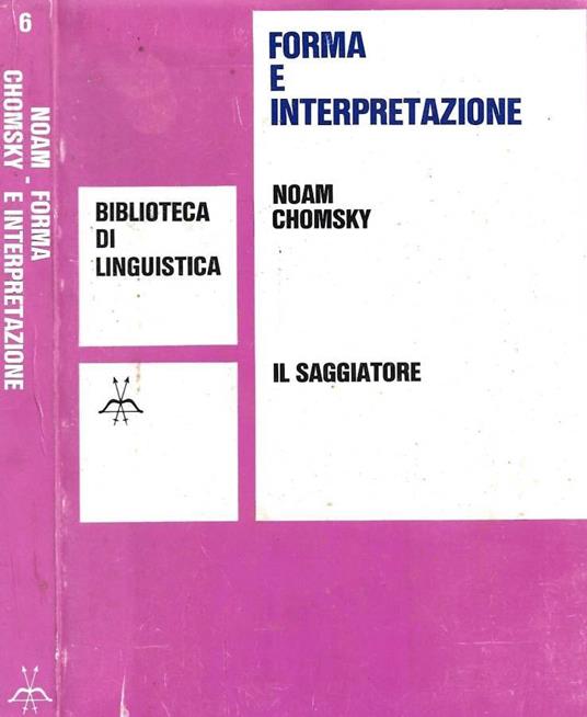Forma e interpretazione - Noam Chomsky - copertina
