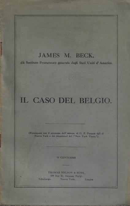 Il caso del Belgio - copertina