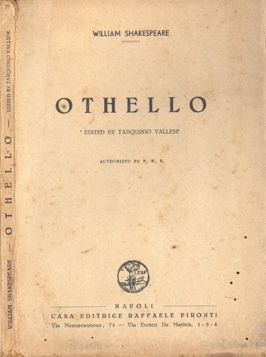 Othello - William Shakespeare - copertina