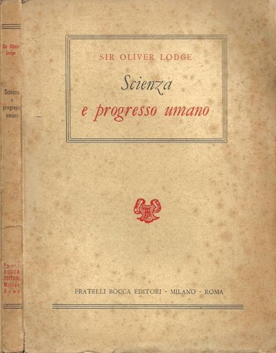 Scienza e Progresso Umano - copertina
