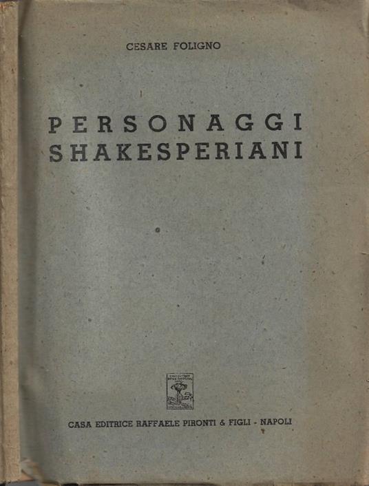 Personaggi Shakesperiani - copertina