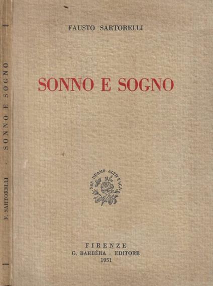 Sonno e sogno - copertina