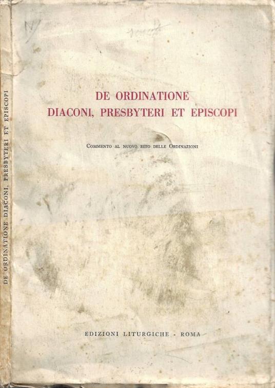 De Ordinatione Diaconi, Presbyteri et Episcopi - copertina
