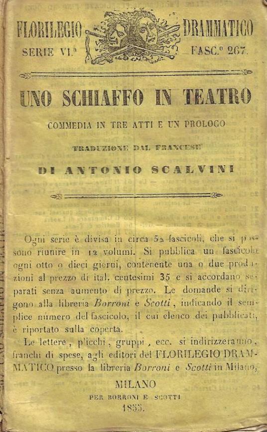 Uno schiaffo in teatro - copertina