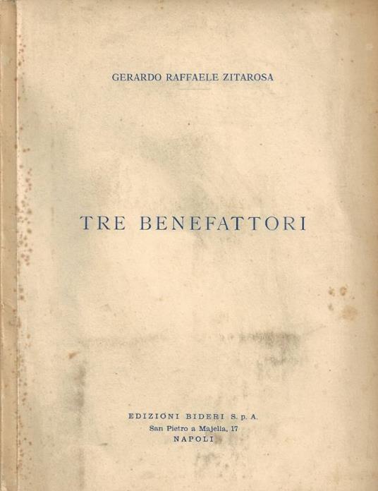 Tre Benefattori - copertina