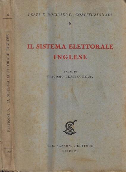 Il Sistema Elettorale Inglese - copertina